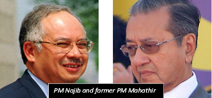 PM Najib and former PM Mahathir